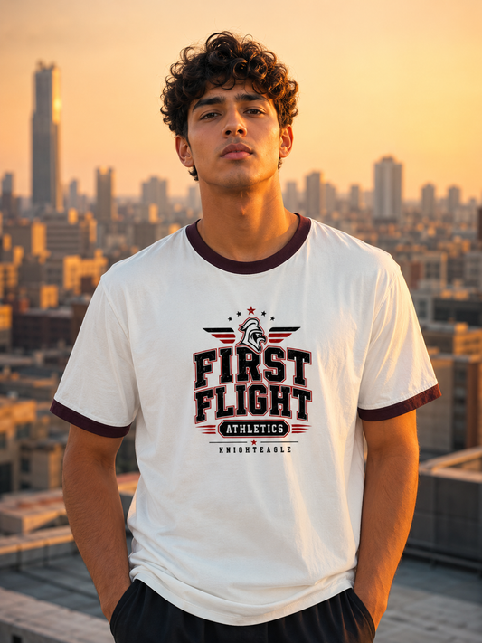 First Flight Athletics Cotton Ringer T-Shirt