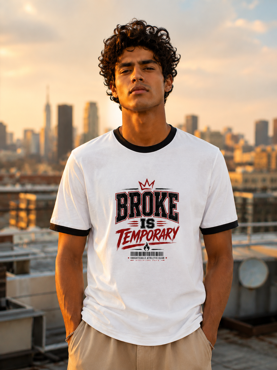 Broke Is Temporary - Ringer Tee | KNIGHTEAGLE