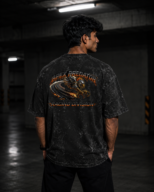 Apex Predator Racing Division Acid Wash -Oversized Tee | KNIGHTEAGLE