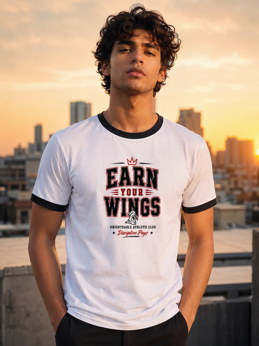Earn Your Wings Retro Ringer T-Shirt