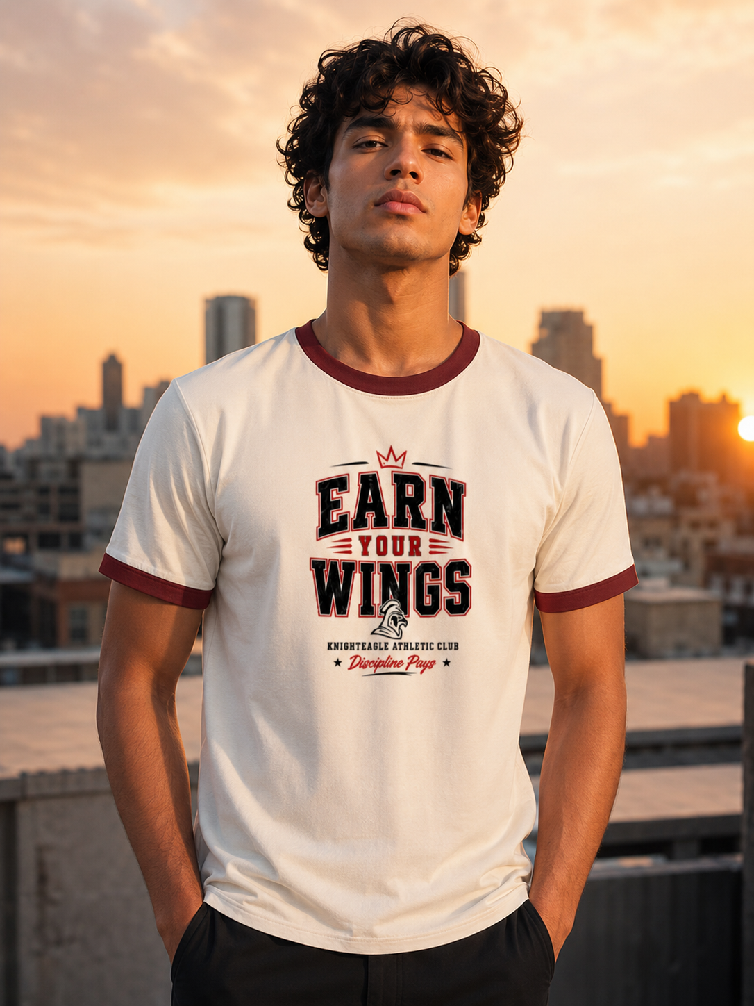Earn Your Wings - Ringer Tee | KNIGHTEAGLE